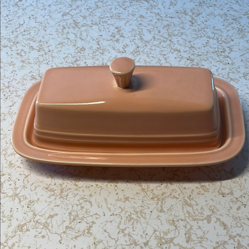 Fiestaware Peach Butter Dish